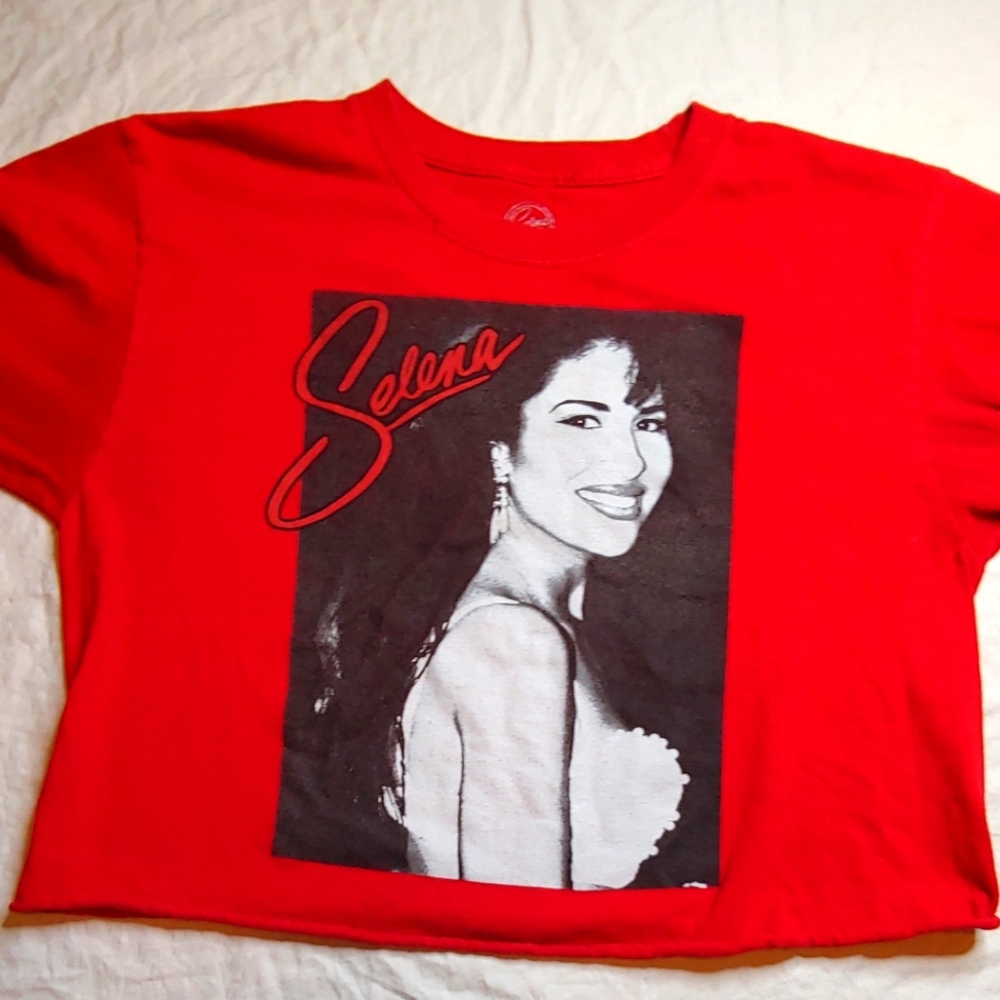 Selena Bright Red and Striking Midriff Top Medium